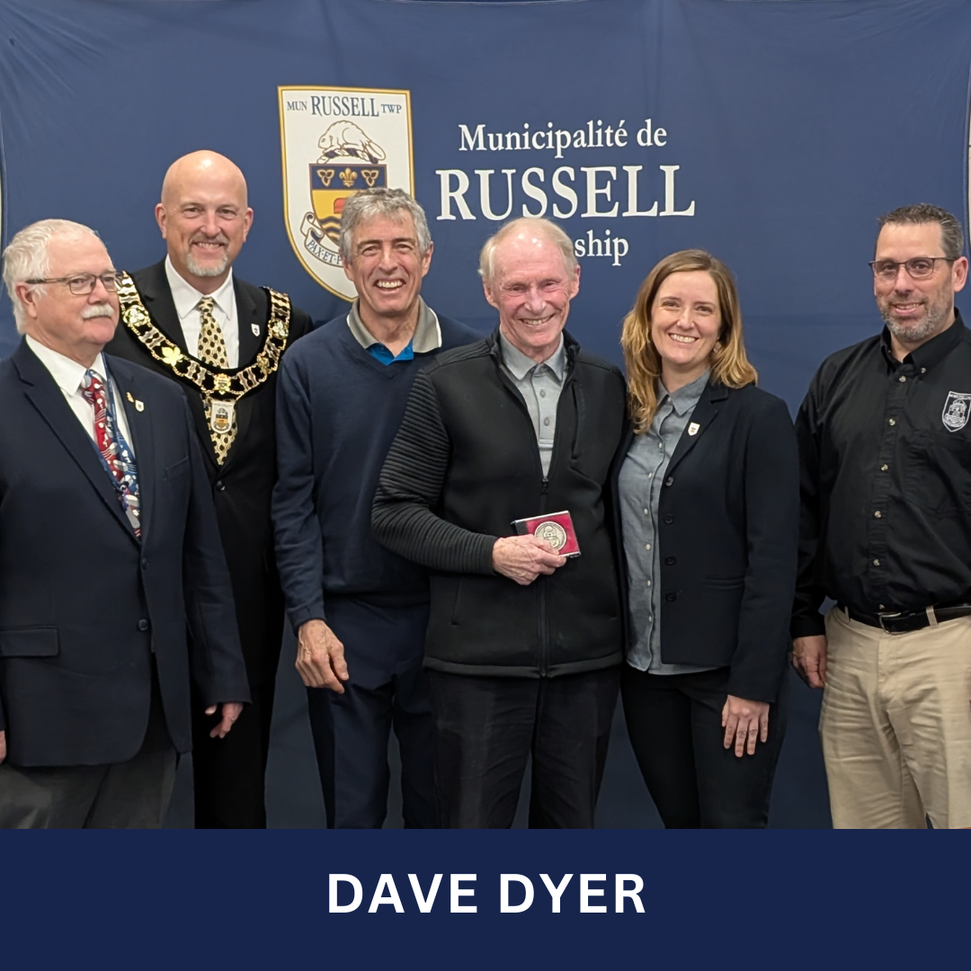 Dave Dyer and Council Members during citizen recognition photo