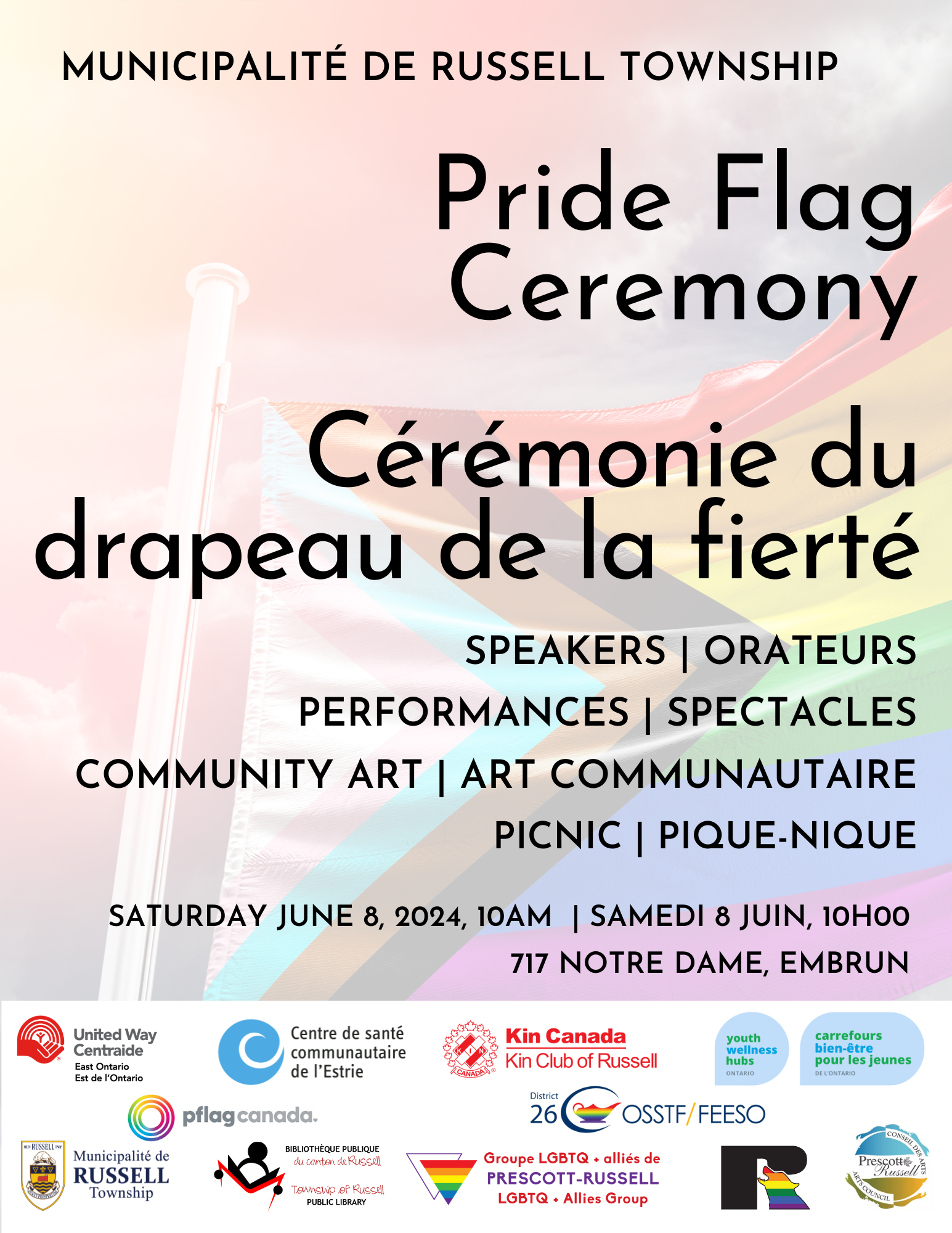 Poster for the Pride Flag Ceremony