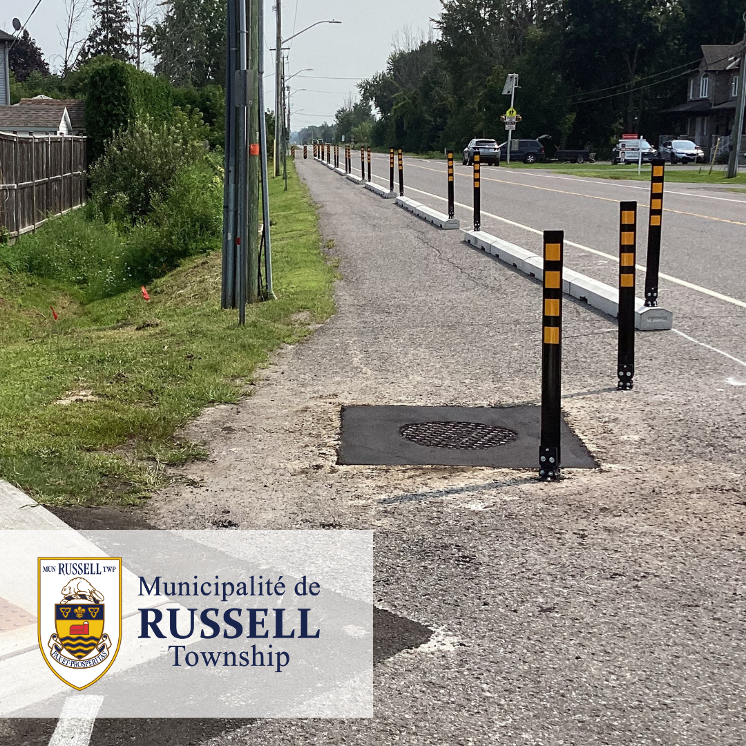 Pedestrian Barrier on South Russell Rd