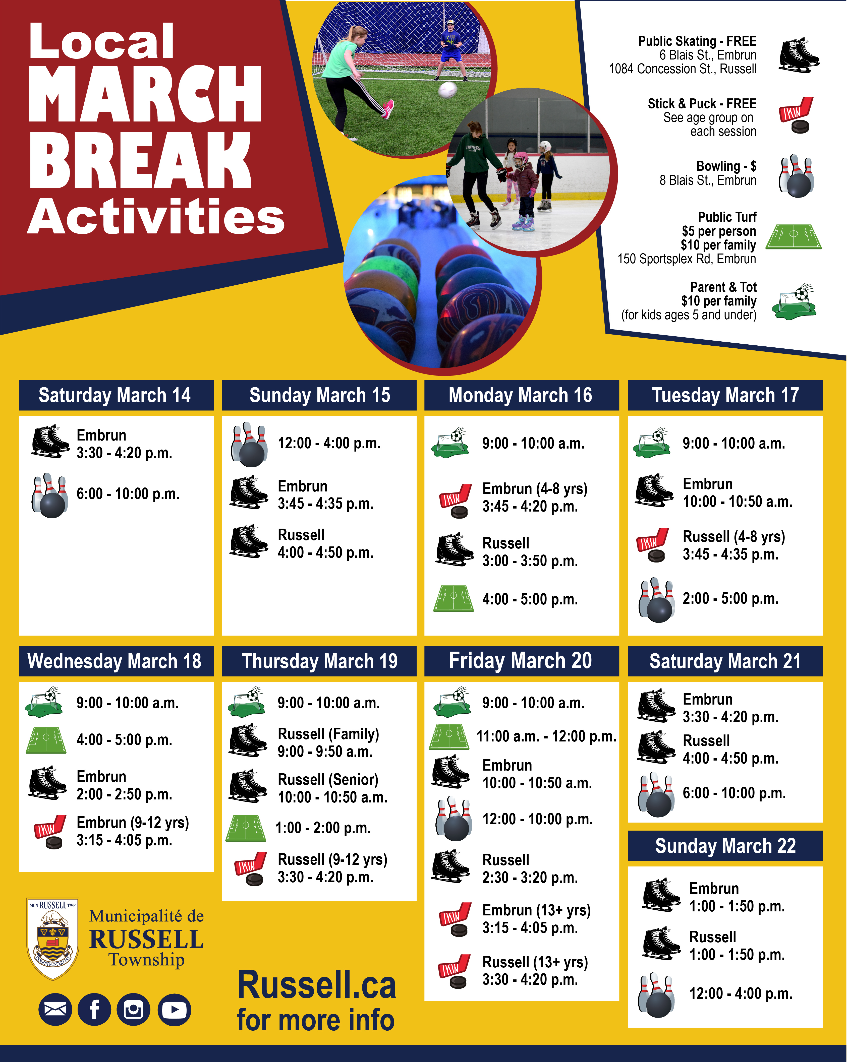 March Break Schedule March Break Schedule
