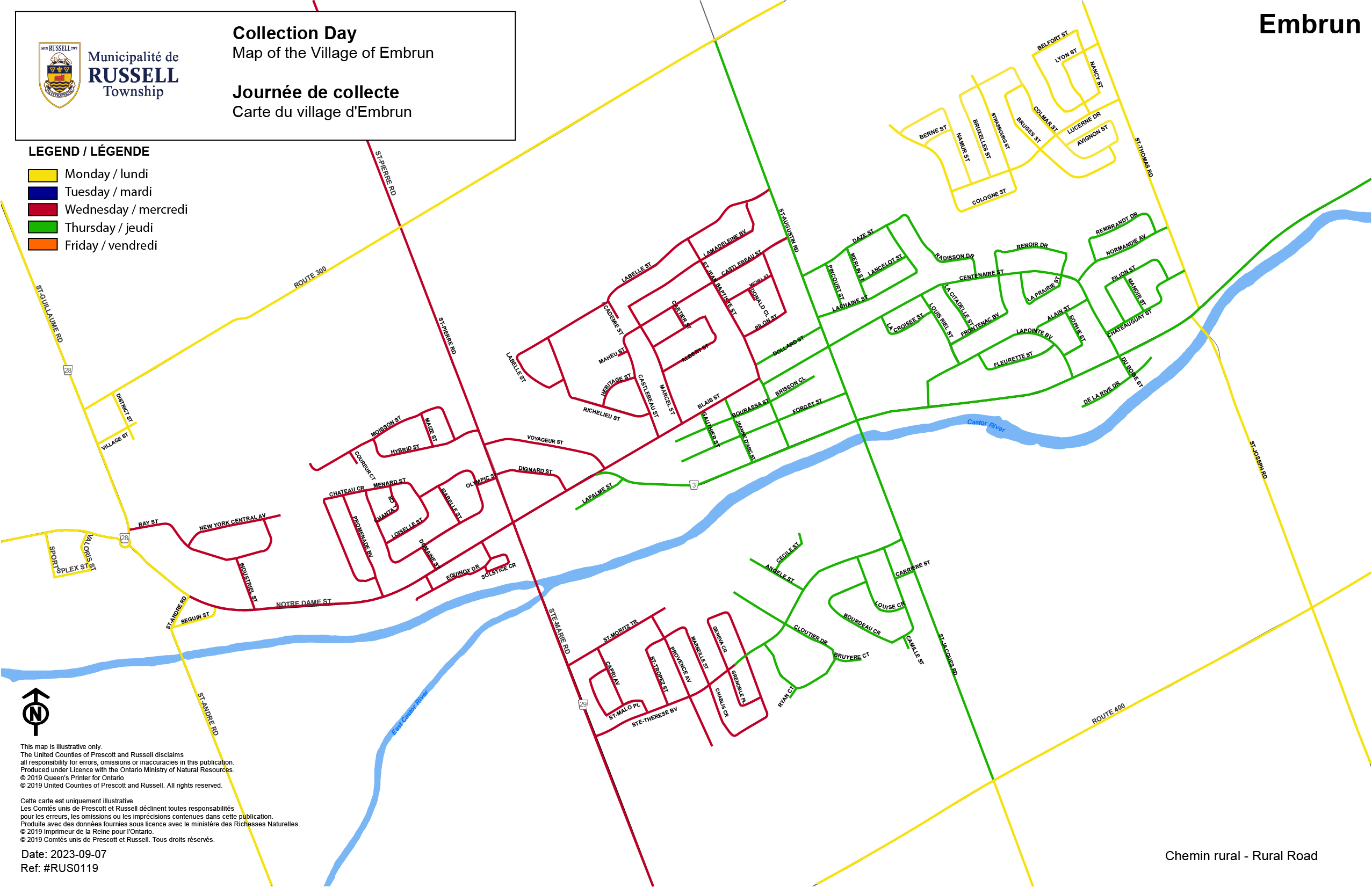 Map of Waste Collection in Embrun
