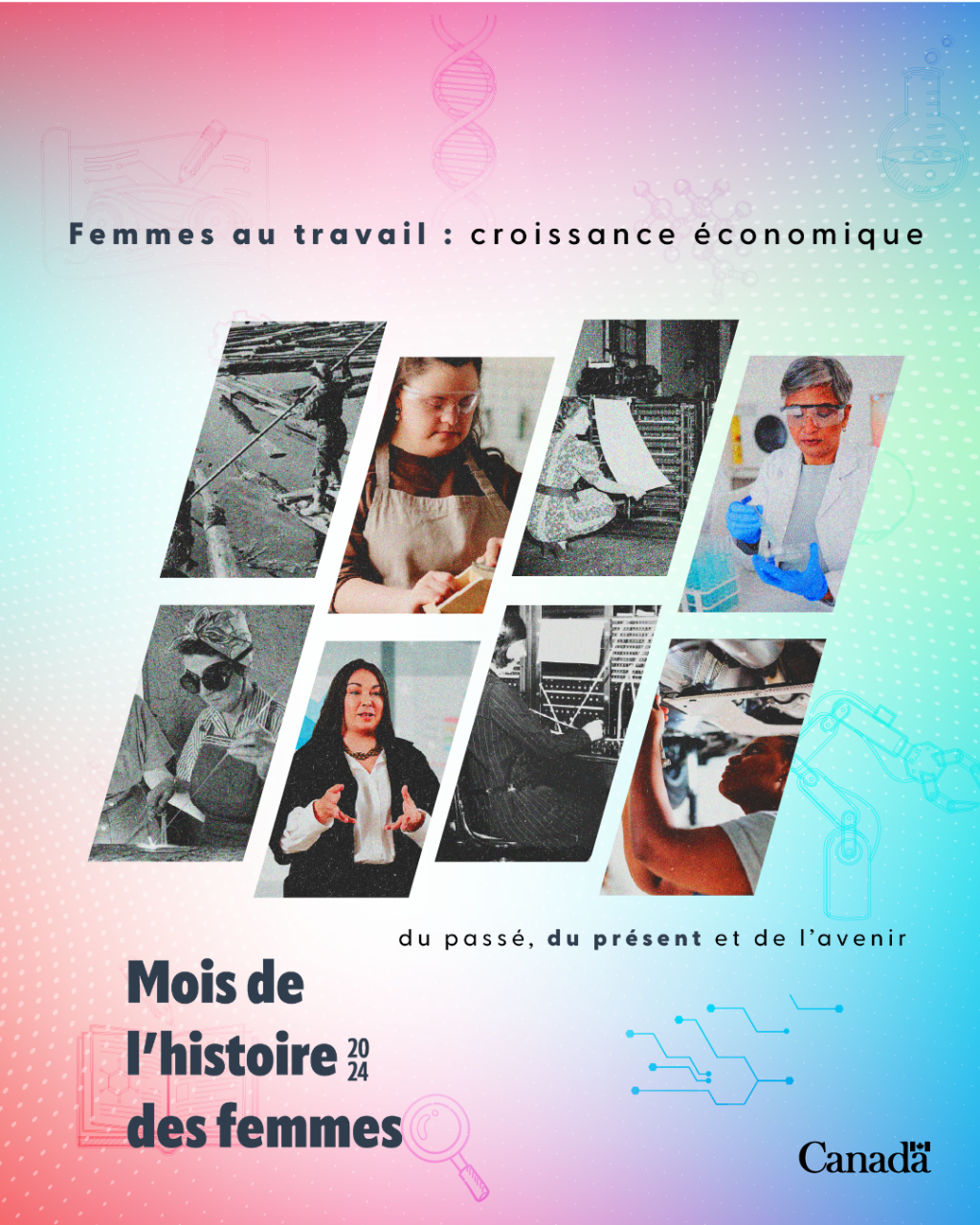 Affiche pour le mois de l'histoire des femmes