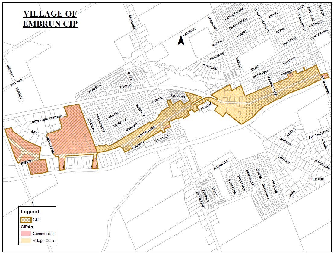Carte de terrains éligibles à Embrun