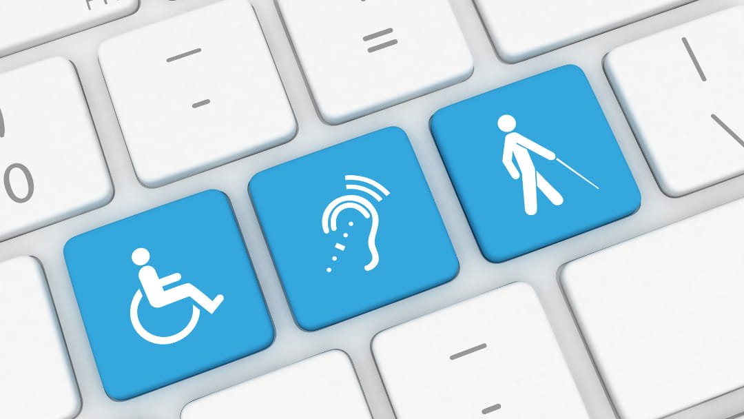 Icônes d’accessibilité sur un clavier