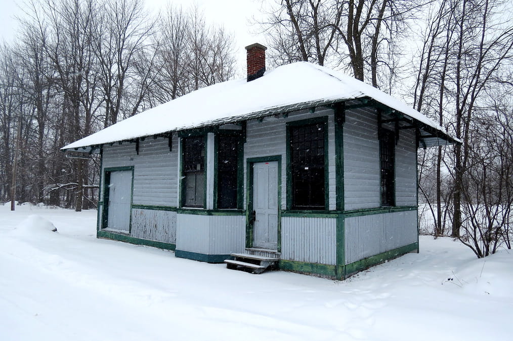 Gare de Berwick en hiver