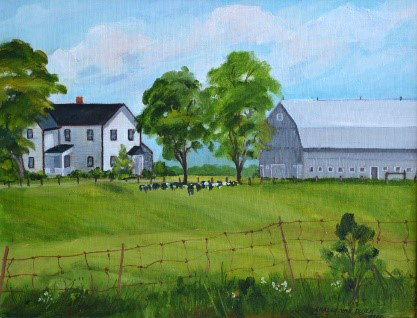 Ferme Carscadden sur la rue Wade peinturé par Shirley Van Dusen
