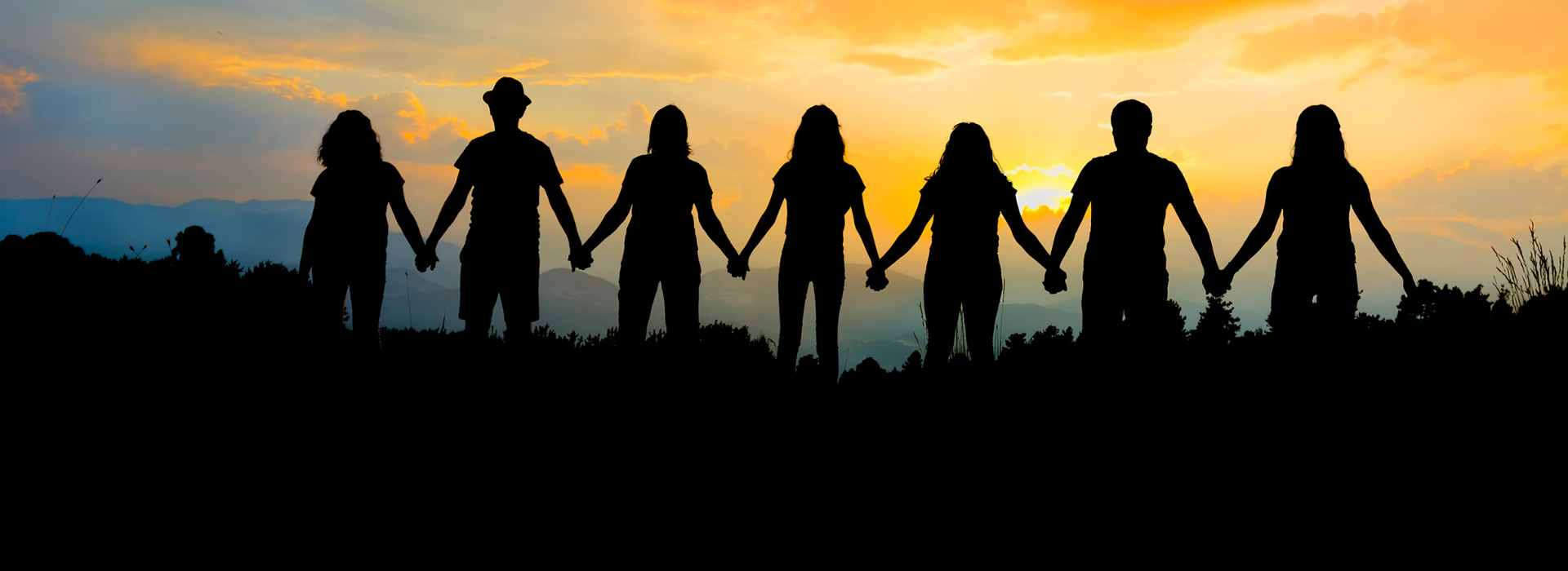 Groupe de gens en silhouette