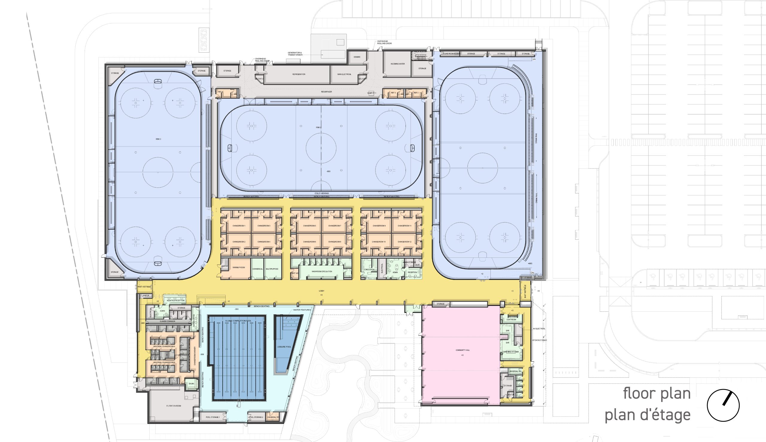 Floor plans of the complex