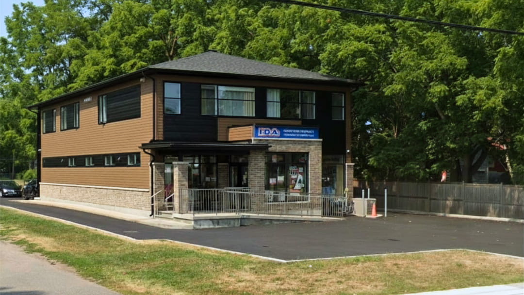 Outside of the building after the grant