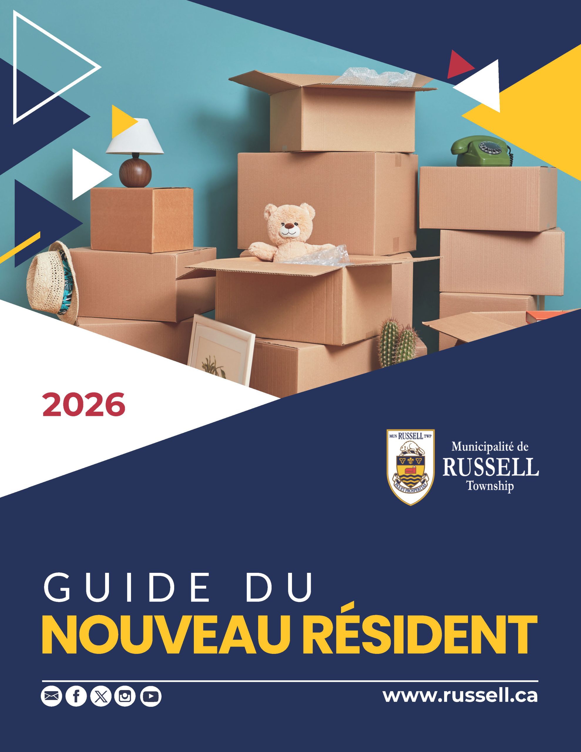 Couverture du nouveau guide du résident du Municipalité de Russell