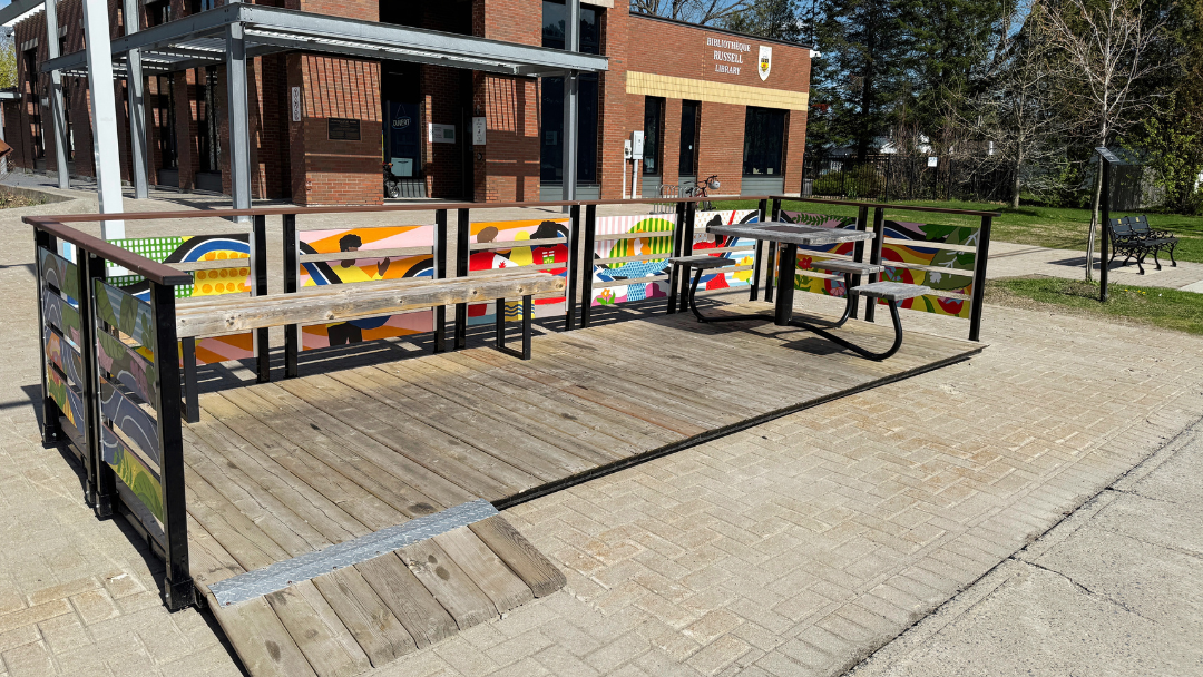 banc extérieur
