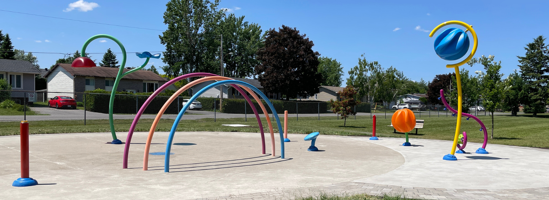Jets in the splash pad