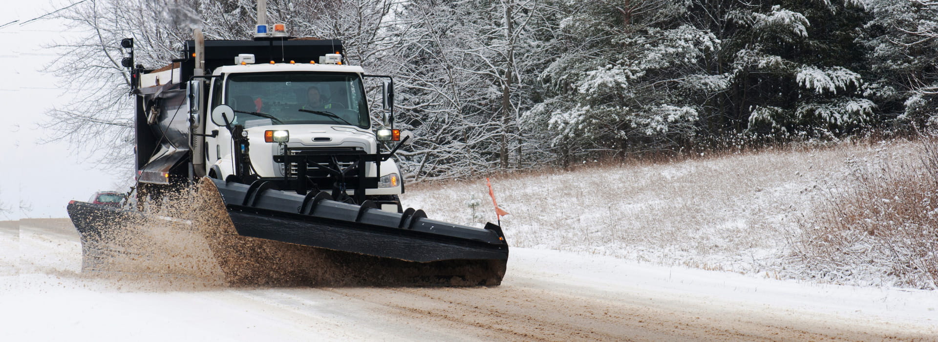 Snowplow on the road