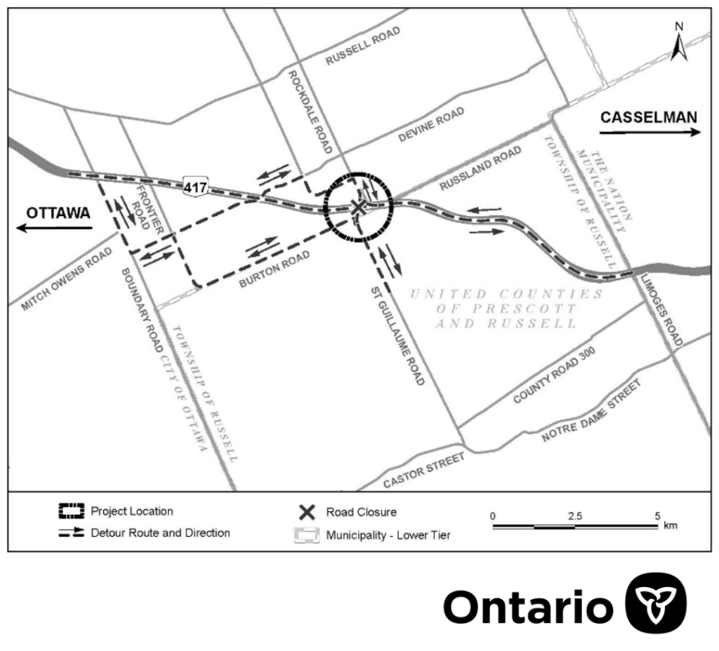 Map of affected area